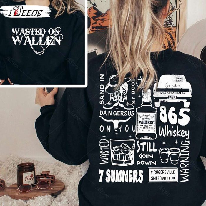 Morgan Wallen Shirt Wallen Wasted Album Dangerous Black Sweatshirt 1