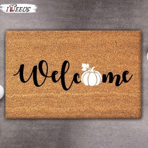 Halloween Fall Pumpkin Welcome Coir Doormat 1