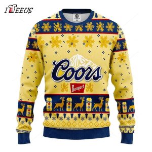 Coors Banquet Beer Ugly Knitted Christmas Sweater Coors Light Sweatshirt 1 1