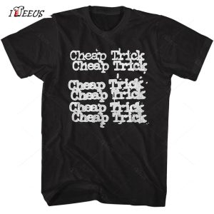 Cheap Trick shirt Cheap Trick Classic Stacked Logo Black Adult 1
