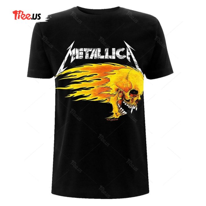 Metallica Pittsburgh Shirt Metallica Flaming Skull Tour 94 Official Men 1 1