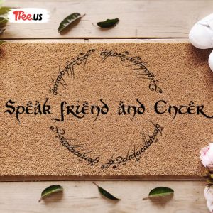 Custom Lord Of The Rings Doormat Speak Friend And Enter 1