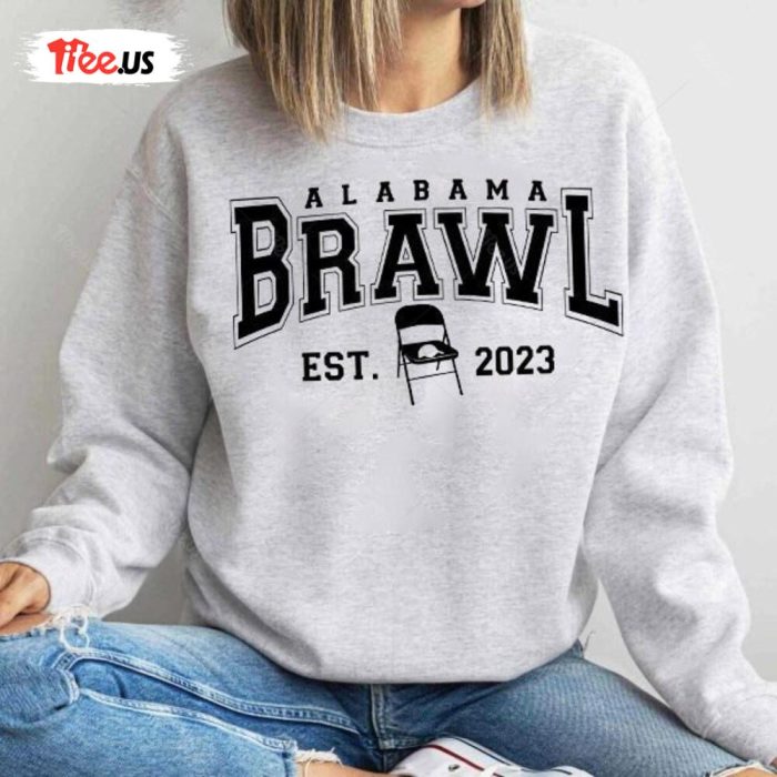 Vintage Alabama Brawl Shirt Alabama Slugger White Metal 1