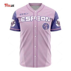Pokemon Espeon Cosplay Baseball Jersey Anime Shirt for Pokemon Lovers 1
