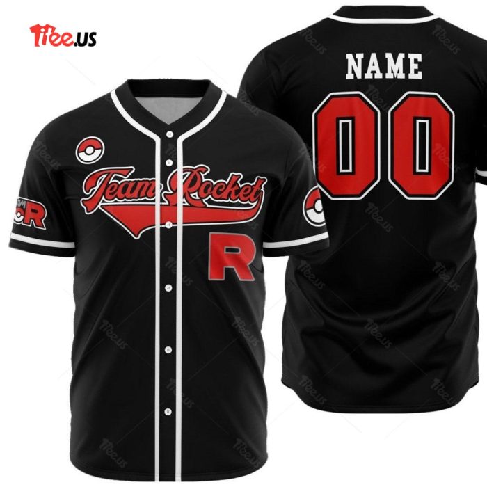 Pokemon Team Rocket Jersey Custom Baseball Jersey for Fans 1